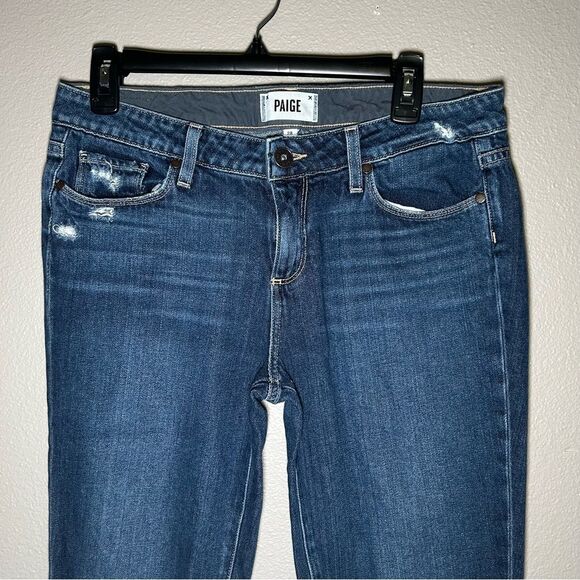 PAIGE Jimmy Jimmy Distressed Skinny Denim Jeans women’s size 28 - Picture 2 of 9